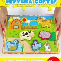 Развивающие игрушки деревянные монтессори сортер