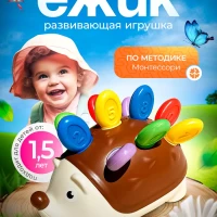 Развивающая игрушка Сортер для малышей Ежик