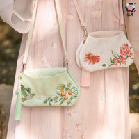 【钱丽】汉服包包古风复古刺绣锦鲤配饰包宋制腰包斜跨绣花包