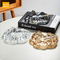 美索米亚ins北欧冰山家用创意玻璃烟灰缸潮流装饰摆件烟缸雪茄缸