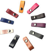 真超纤皮革绕线器 集线器 数码线材收纳整理皮绑带 皮扣扎带定制