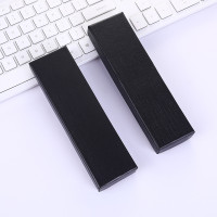 现货长方形天地盖包装盒中性钢笔盒可定礼品广告绒布黑色笔盒