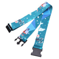 涤纶热转印圣诞打包带 一字跨境制品拉杆箱捆绑带行李带 批发