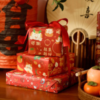 贝祥2024龙年新年春节6张包装纸礼物礼品纸ins风生日情人节花束纸
