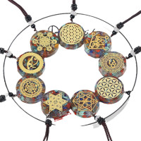 生命之树 财富树 几何对称图形 个性图案铜质金属贴手机金属贴纸