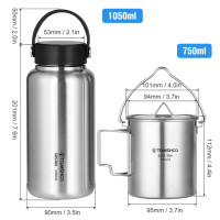 Tomshoo 304 л 750 бутылка для воды из нержавеющей стали герметичная Спортивная бутылка мл чашка для воды кофейный фоточайник для кемпинга на открытом воздухе