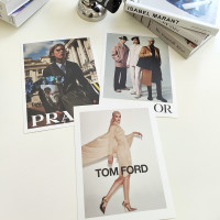 ins拍照卡片时尚模特封面杂志道具服装店墙面装饰摄影摄像背景