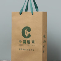 现货加厚硬白卡中华香烟手提纸袋子牛皮纸节日礼品手提袋