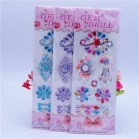 淘宝货源彩色亚克力手机钻贴 2元店商品文具电脑装饰七彩钻贴批发