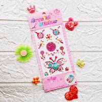 手机壳亚克力钻贴 爱心蝴蝶儿童DIY闪亮宝石贴纸保温水杯钻石贴纸