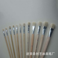 现货1-12号杂木杆加厚猪鬃油画笔硅胶开刷模笔鞋业鞋厂鞋胶刷