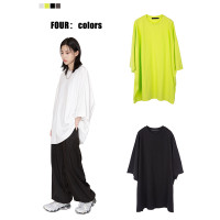 【RHOME HOUSE】韓國ins夏季街頭oversize五分袖圓領情侶短袖T恤