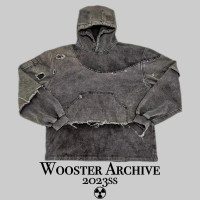 Wooster Archive 2023ss末世風拼接解構破壞重度水洗帽衫衛衣