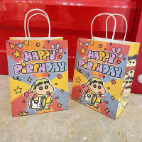 小新手提袋ins风纸袋大容量生日礼品袋子高颜值学生卡通动漫