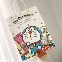 ins风哆啦A梦卡通手提牛皮纸袋礼品袋包装韩国少女风节假日收纳袋