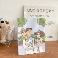 卡通蜡笔小新生日礼物手提袋可爱少女心礼品袋ins手绘风牛皮纸袋