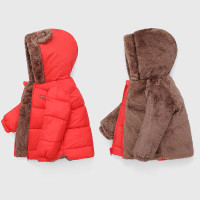 新品反季儿童棉服男童棉衣女童棉袄加绒加厚婴幼儿保暖羊羔绒外套
