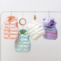 2023新款秋冬儿童羽绒棉服男童女童连帽羽绒马甲背心儿童外穿坎肩