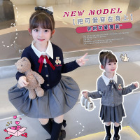 JK校园英伦日系学院风女童百褶裙子制服套装秋装春秋款儿童网红