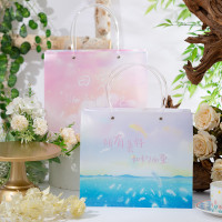 新款高档pvc磨砂手提袋塑料礼品伴手礼袋子批发现货生日礼物袋