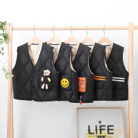 背心秋冬加绒加厚外穿外套女童男童坎肩童装上衣开衫儿童保暖马甲