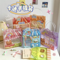 七夕立体卡通小熊小兔PP礼品袋礼物袋生日送礼可爱创意手提袋子