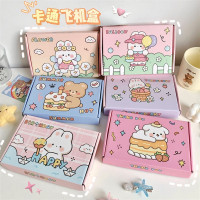 七夕节卡通小兔出卡物流用飞机盒可爱打包盒礼品盒手账包装盒