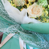 特惠韩式提花网 花束手工diy包花纸镂空纱蚕丝粗网鲜花包装纱材料