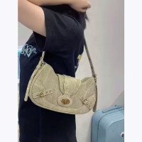 美式复古废土风腋下单肩包包女2023新款辣妹高级感百搭帆布手提包