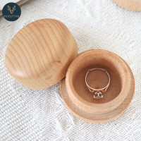 榉木首饰收纳盒便携螺旋盖项链耳环饰品包装盒木质礼品盒戒指木盒