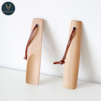 日式榉木鞋拔子家用16cm迷你懒人提鞋穿鞋器木质儿童穿鞋器鞋溜子