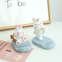 胖胖兔子手机支架懒人平板手机桌面摆件支架卡通学生礼物房间装饰