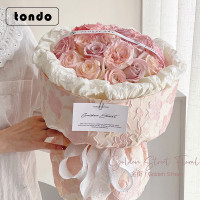 唐德 情人节布艺刺绣花纹小香风包装材料订婚花束包装材料