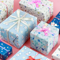 彩色卡通礼物包装纸手工书皮diy礼盒礼品包装纸花束批发