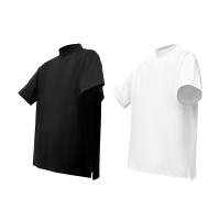 Down Minority Half-high short 小眾設計200g純棉半高領短袖情侶