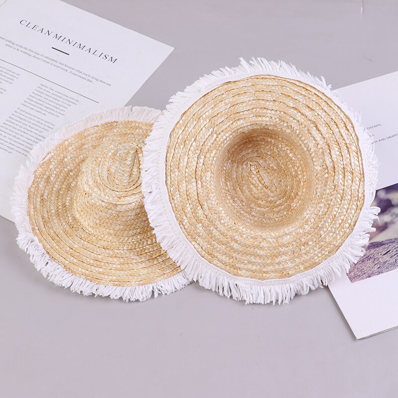 New Doll House Doll Handmade Straw Hat Sun Cap For 1/6 Doll Accessories Decoration Doll Clothes