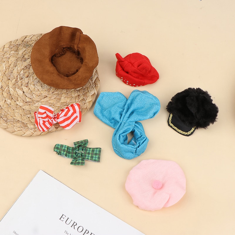 2pcs Original Doll Hat Baseball Cap For barbie 1/6 for Cowboy Hat Different Styles Fashion Gift Baby DIY Toy Doll Accessories