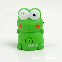 柔来卡通开爱立体绿豆蛙造型电子迎客门铃迎宾器
