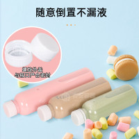 厂家供应200ML~550ML透明塑料瓶 500G果汁瓶 PET带盖300ML饮料瓶