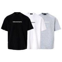 TERRAINCOGNITA  夏季六色"夜色漸濃"標語 基礎短袖圓領T恤男女