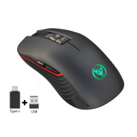 新可充电无线鼠标3600dpi可调七彩发光游戏Mouse 7D鼠标可关灯