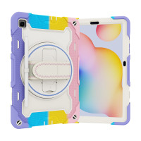 适用于三星s6lite平板保护套S9硅胶旋转支架手带S9Ulra儿童防摔壳