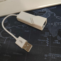 [免驱款]9900芯片白色带线USB2.0 免驱便携式网卡