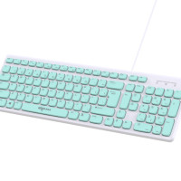 适用于 爱国者w961几何折射巧克力键帽有线USB 商务单键盘
