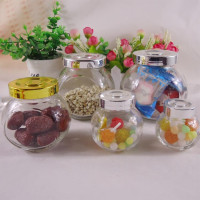 迷你糖果玻璃瓶50ml密封花茶玻璃瓶小扁鼓瓶 480ml蜂蜜瓶带盖批发