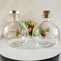 厂家供应8.8*10球形香薰瓶 无火精油藤条熏香花瓶玻璃瓶现货批发