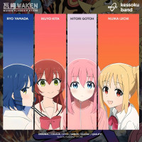 孤獨搖滾後藤一裏獨山田涼喜多鬱代伊地知虹夏季短袖T恤純棉男