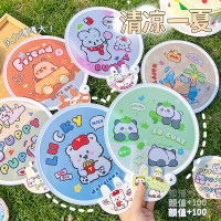 可爱折叠团扇ins风迷你布面小扇子卡通学生夏季便携清凉折叠扇子