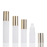 厂家直供60ml化妆品乳液喷雾瓶 白色PET电镀盖瓶子旅行分装空瓶