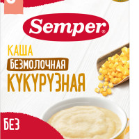 Каша детская Semper с 5 месяцев безмолочная Кукурузная, сухая, 180 г